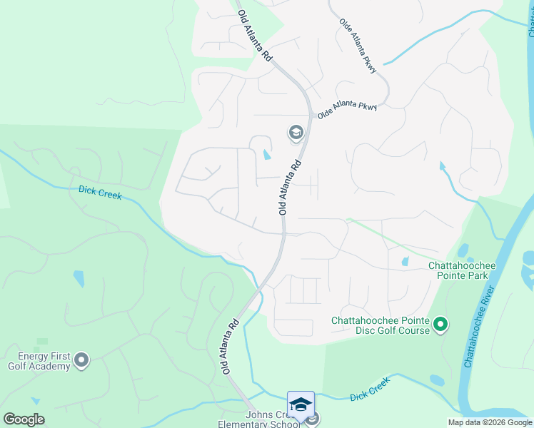 map of restaurants, bars, coffee shops, grocery stores, and more near 5825 Ballantyne Way in Suwanee