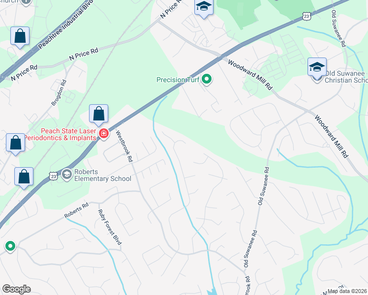 map of restaurants, bars, coffee shops, grocery stores, and more near 4803 Austin Hills Drive in Suwanee