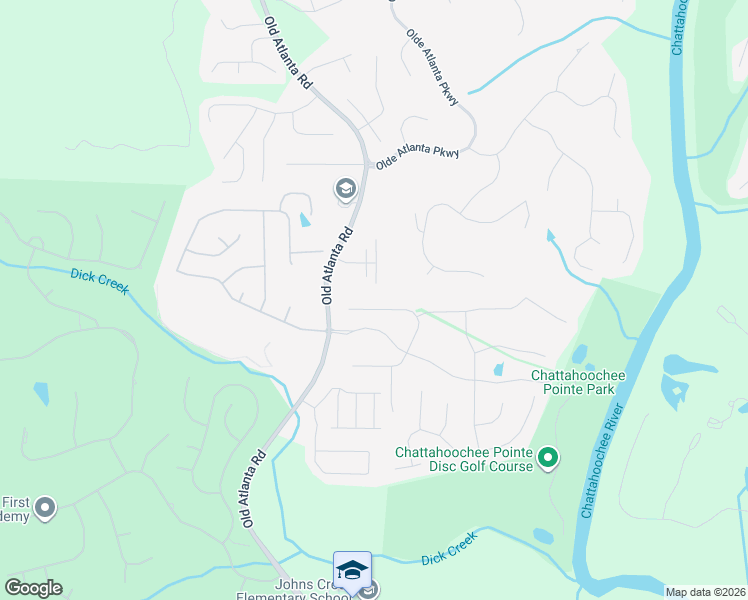 map of restaurants, bars, coffee shops, grocery stores, and more near 5890 Springbox Drive in Suwanee