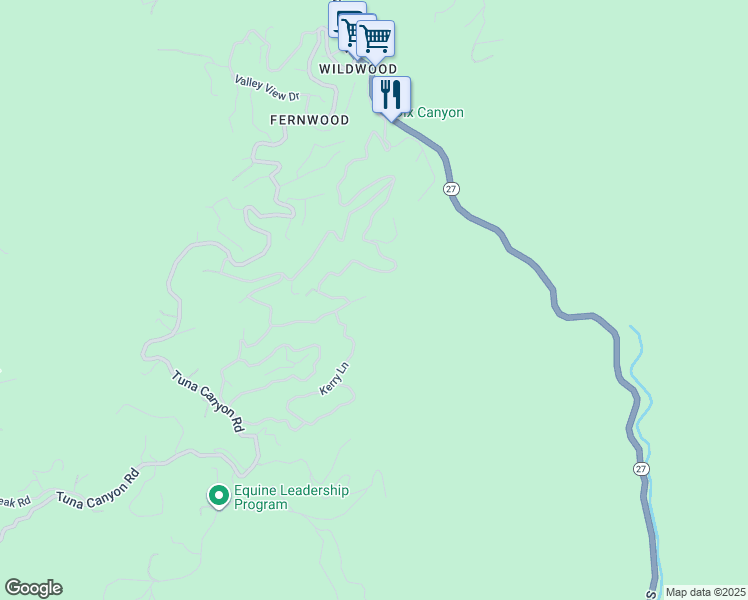 map of restaurants, bars, coffee shops, grocery stores, and more near 20068 Stites Drive in Topanga