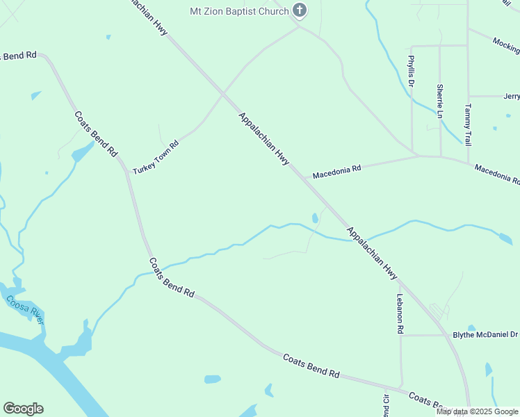 map of restaurants, bars, coffee shops, grocery stores, and more near 1380 Appalachian Highway in Gadsden