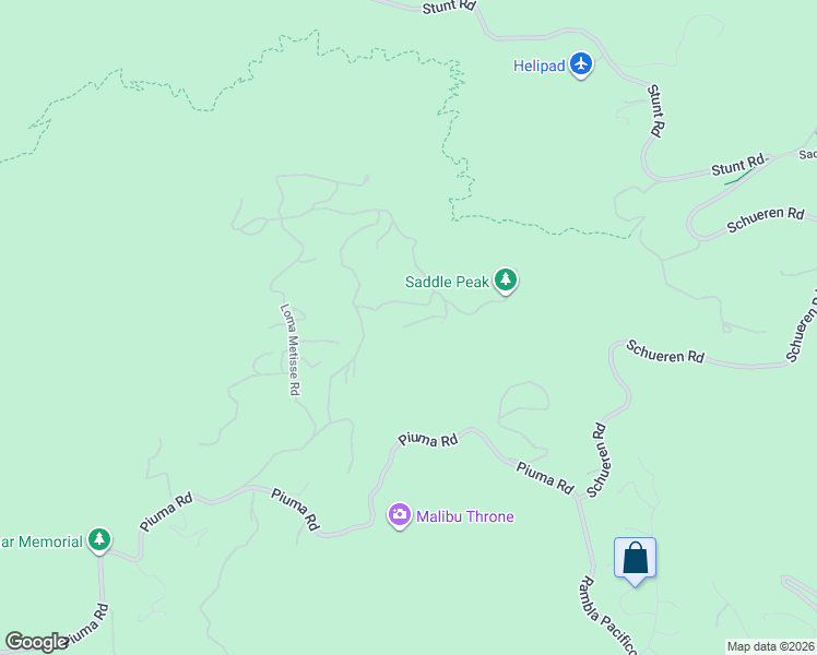 map of restaurants, bars, coffee shops, grocery stores, and more near 24754 West Saddle Peak Road in Malibu