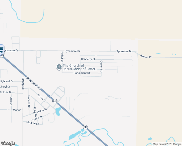 map of restaurants, bars, coffee shops, grocery stores, and more near 1314 Parliament Street in Burkburnett