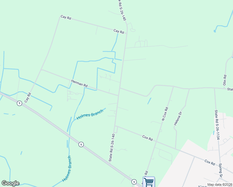 map of restaurants, bars, coffee shops, grocery stores, and more near 1233 Herman Road in Loris