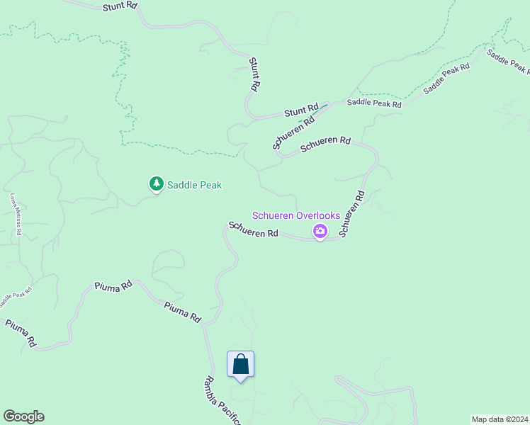 map of restaurants, bars, coffee shops, grocery stores, and more near 333 Moonrise Drive in Malibu