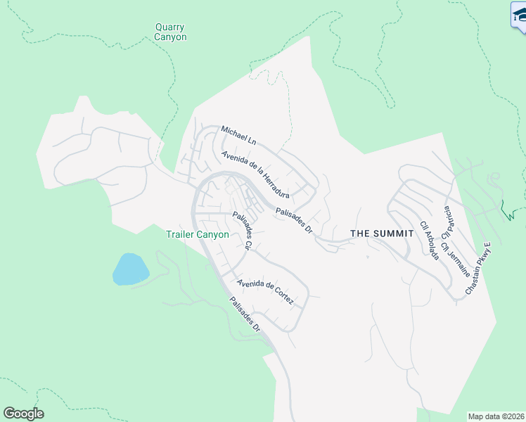 map of restaurants, bars, coffee shops, grocery stores, and more near 1782 Palisades Drive in Los Angeles