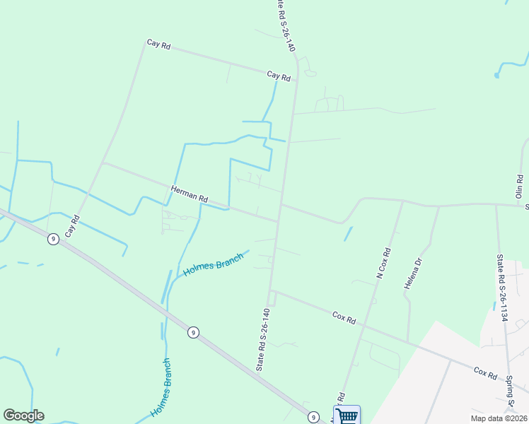 map of restaurants, bars, coffee shops, grocery stores, and more near 1233 Herman Road in Loris