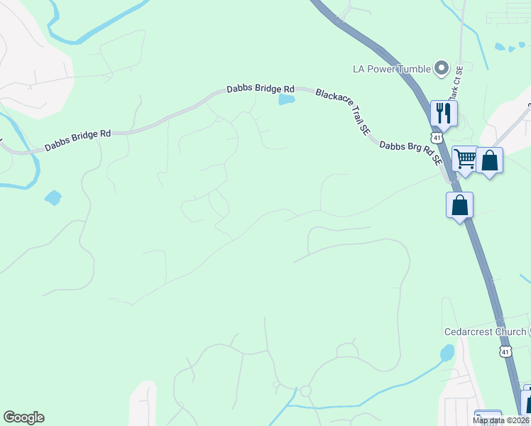 map of restaurants, bars, coffee shops, grocery stores, and more near 551 Rutledge Road in Acworth