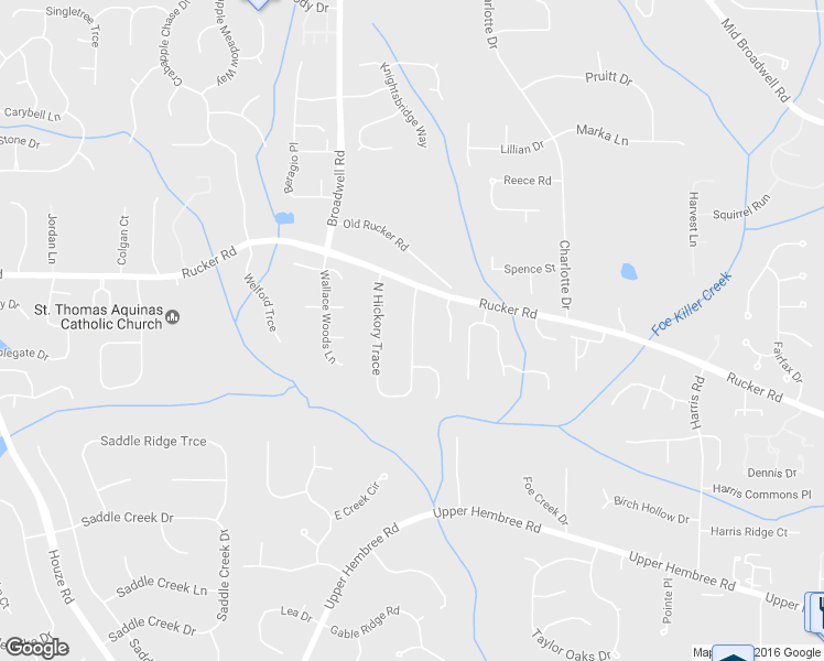 map of restaurants, bars, coffee shops, grocery stores, and more near 12094 North Hickory Trace in Alpharetta