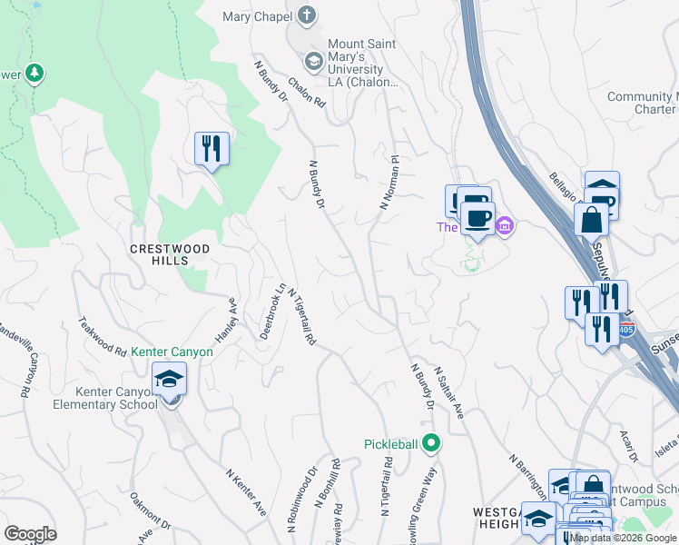 map of restaurants, bars, coffee shops, grocery stores, and more near 826 Majorca Place in Los Angeles