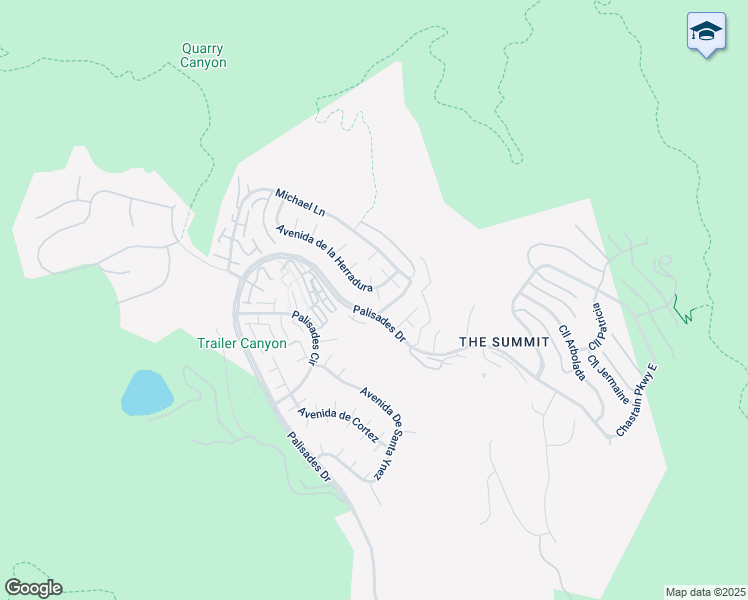 map of restaurants, bars, coffee shops, grocery stores, and more near 17138 Avenida de la Herradura in Los Angeles