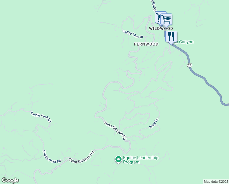 map of restaurants, bars, coffee shops, grocery stores, and more near 1527 Bainum Drive in Los Angeles County