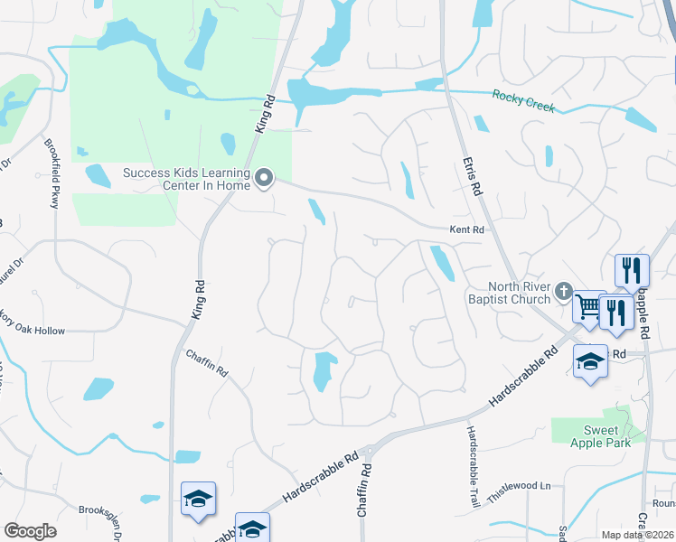 map of restaurants, bars, coffee shops, grocery stores, and more near 12115 Wexford Club Drive in Roswell