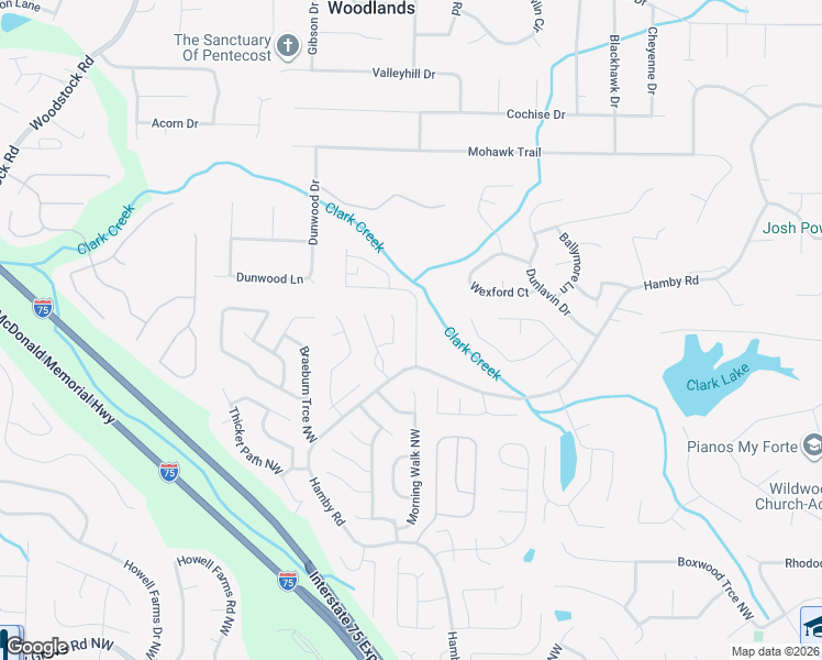 map of restaurants, bars, coffee shops, grocery stores, and more near 5067 Sherrer Drive Northwest in Acworth