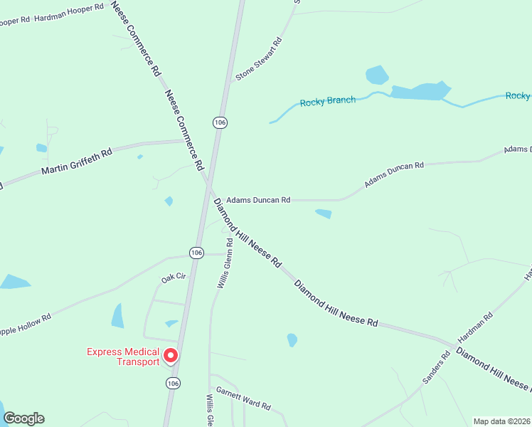 map of restaurants, bars, coffee shops, grocery stores, and more near 468-3685 Adams Duncan Road in Colbert