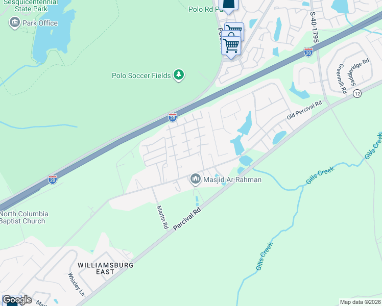 map of restaurants, bars, coffee shops, grocery stores, and more near 164 Nova Drive in Columbia