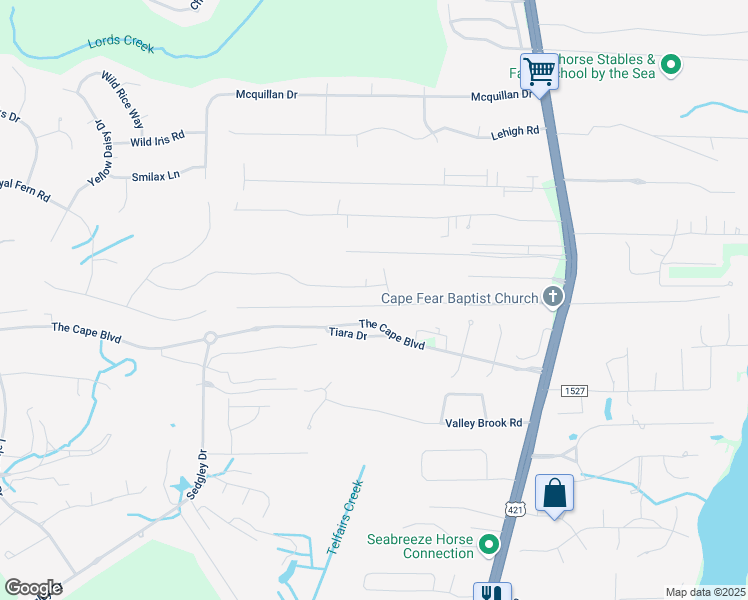 map of restaurants, bars, coffee shops, grocery stores, and more near 727 Saint Vincent Drive in Wilmington