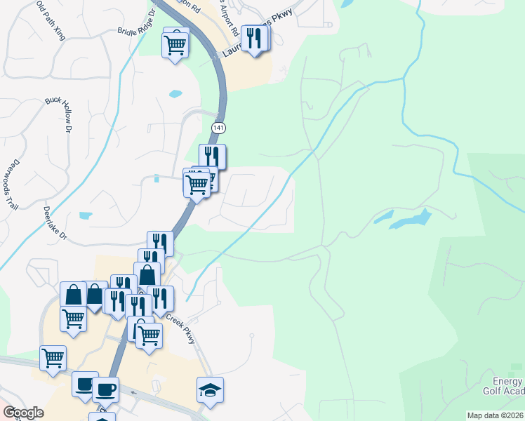 map of restaurants, bars, coffee shops, grocery stores, and more near 3760 Seaton Drive in Suwanee