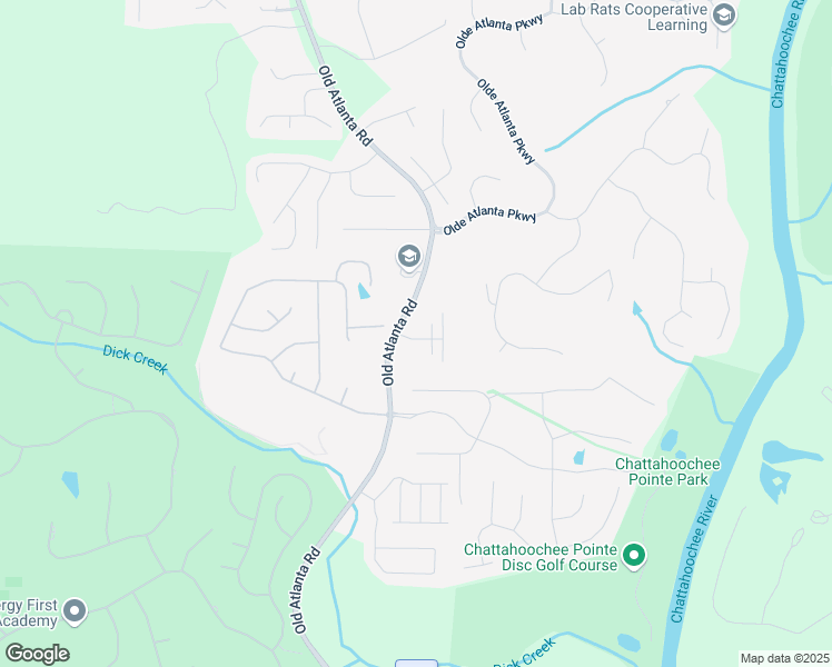 map of restaurants, bars, coffee shops, grocery stores, and more near 5715 Rocky Falls Road in Suwanee