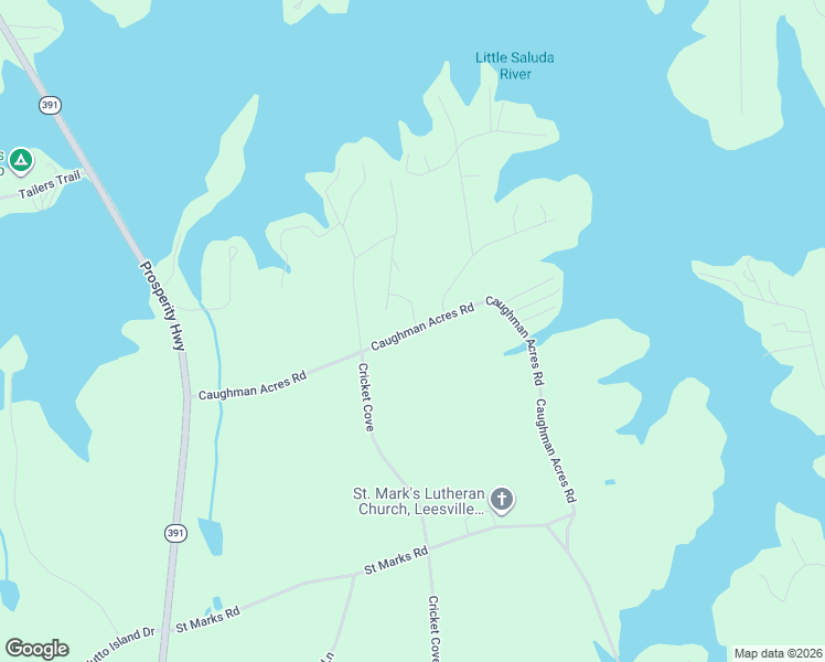 map of restaurants, bars, coffee shops, grocery stores, and more near 204 Caughman Acres Road in Saluda County