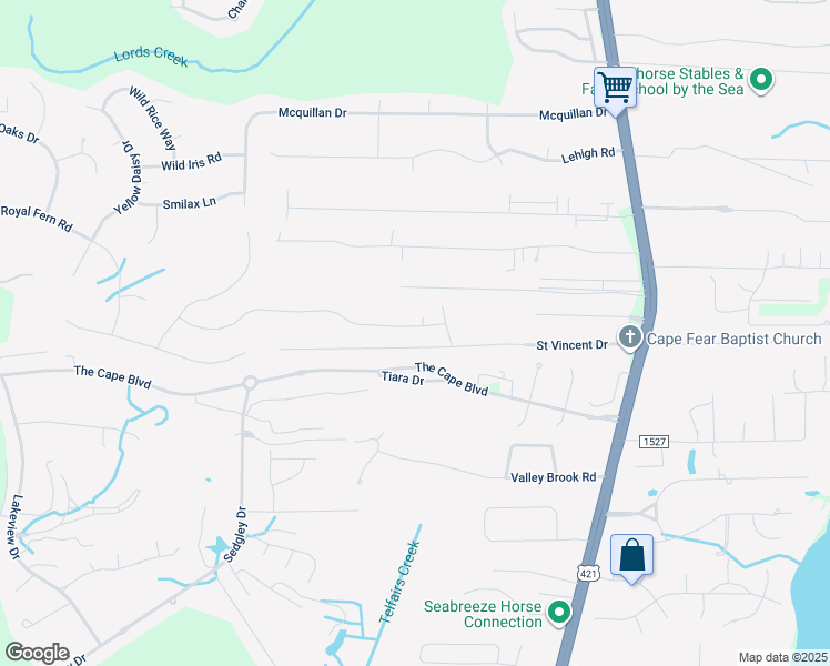 map of restaurants, bars, coffee shops, grocery stores, and more near 714 Catamaran Drive in Wilmington