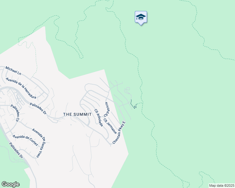 map of restaurants, bars, coffee shops, grocery stores, and more near 16754 Vía La Costa in Los Angeles
