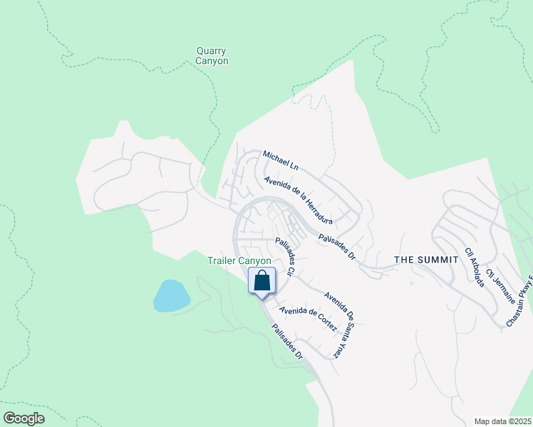 map of restaurants, bars, coffee shops, grocery stores, and more near 1662 Palisades Drive in Los Angeles