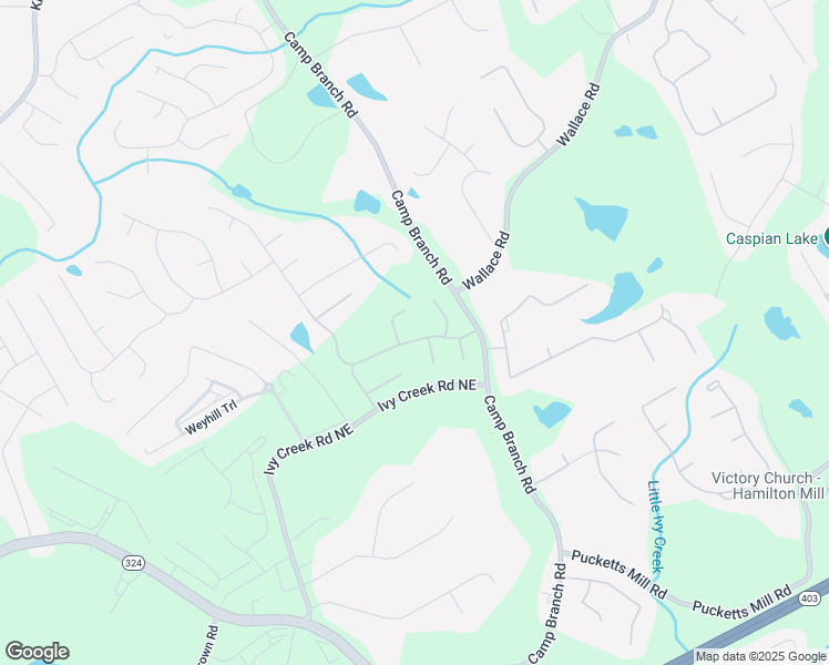 map of restaurants, bars, coffee shops, grocery stores, and more near 2880 Trailing Ivy Way Northeast in Buford