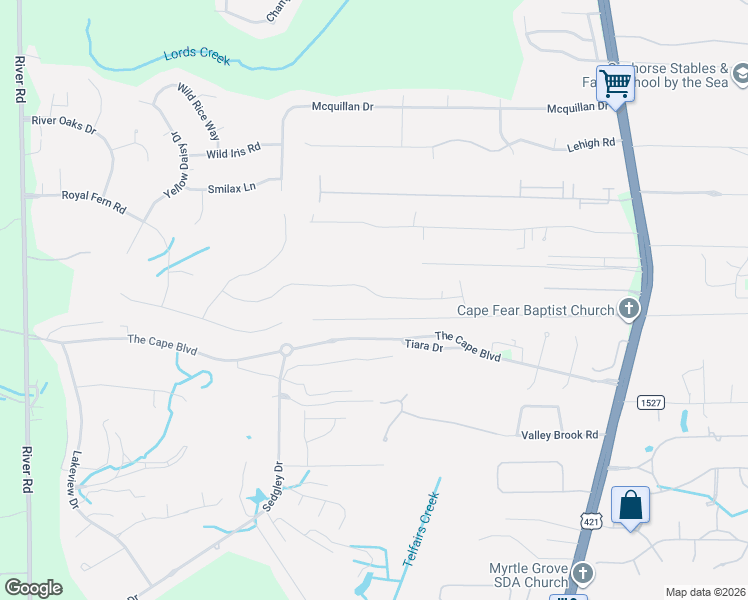 map of restaurants, bars, coffee shops, grocery stores, and more near 568 Catamaran Drive in Wilmington