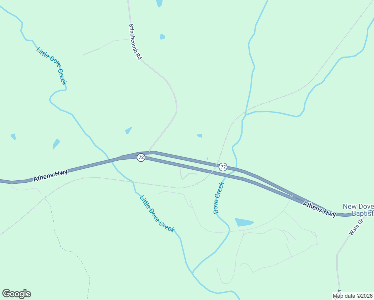 map of restaurants, bars, coffee shops, grocery stores, and more near 2404 Athens Highway in Elberton