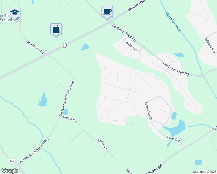 map of restaurants, bars, coffee shops, grocery stores, and more near 179 Raven Ridge in Jefferson