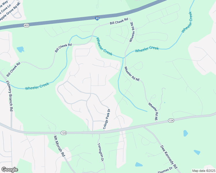 map of restaurants, bars, coffee shops, grocery stores, and more near 5093 Heartland Tr Northeast in Hoschton
