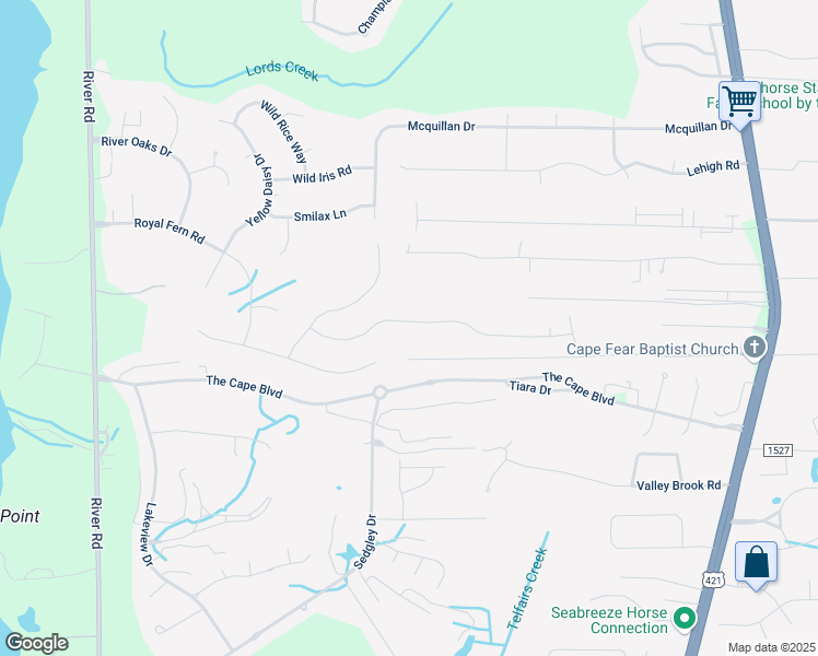 map of restaurants, bars, coffee shops, grocery stores, and more near 516 Catamaran Drive in Wilmington