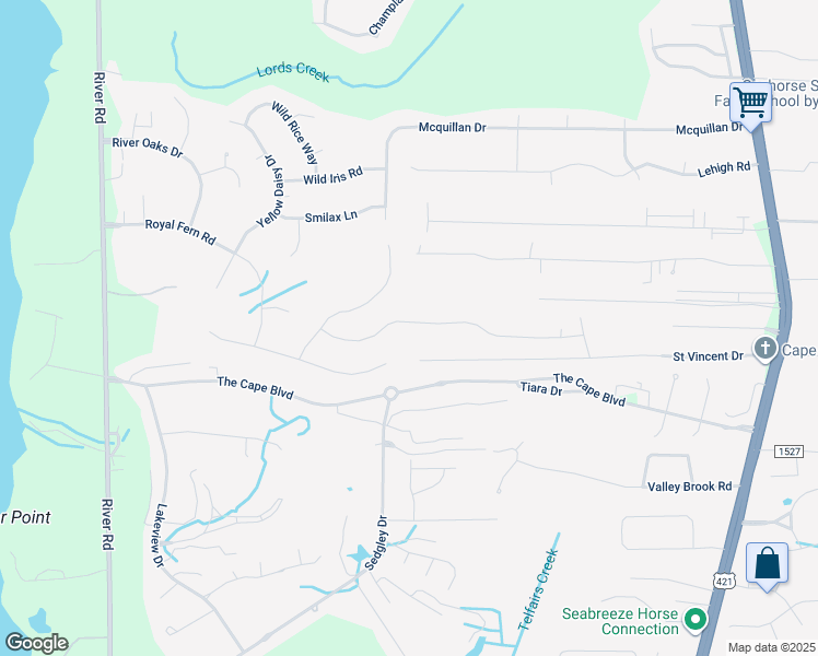 map of restaurants, bars, coffee shops, grocery stores, and more near 508 Catamaran Drive in Wilmington