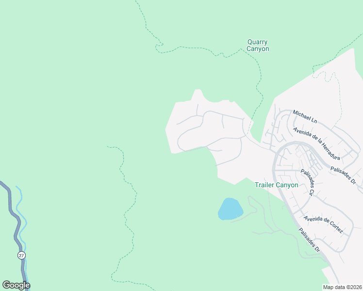 map of restaurants, bars, coffee shops, grocery stores, and more near 17589 Camino De Yatasto in Los Angeles