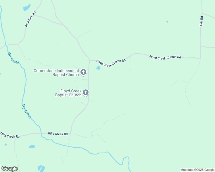 map of restaurants, bars, coffee shops, grocery stores, and more near 2218 Hills Creek Road in Taylorsville