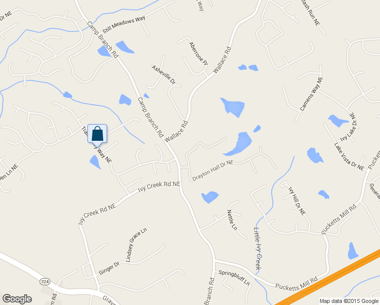 map of restaurants, bars, coffee shops, grocery stores, and more near 2855 Drayton Hall Drive Northeast in Buford