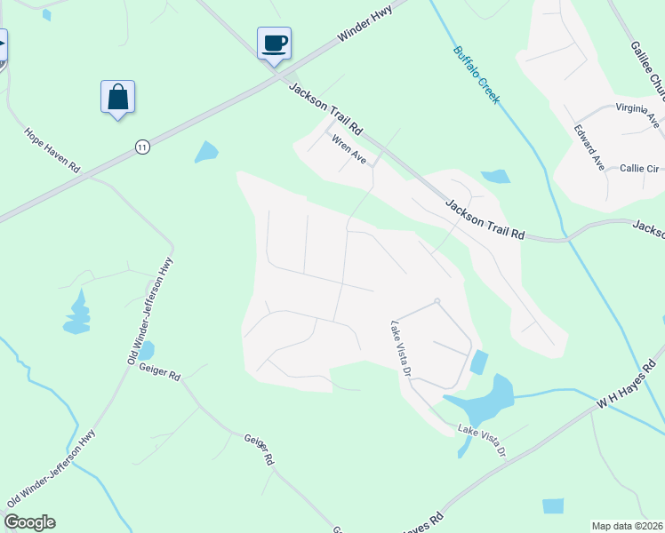 map of restaurants, bars, coffee shops, grocery stores, and more near 18 Raven Ridge in Jefferson
