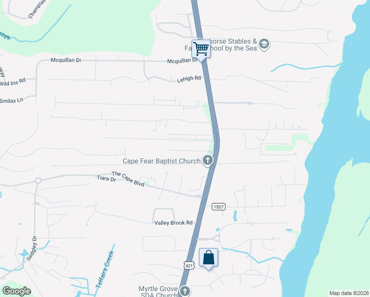 map of restaurants, bars, coffee shops, grocery stores, and more near 814 Red Lighthouse Lane in Wilmington