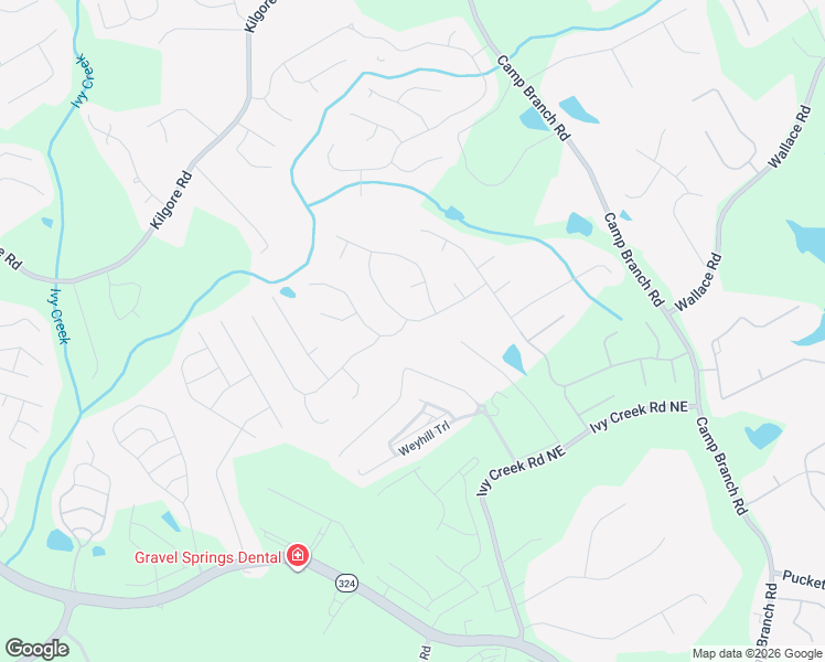 map of restaurants, bars, coffee shops, grocery stores, and more near 2547 Stone Manor Drive Northeast in Buford