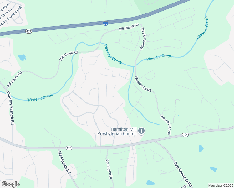 map of restaurants, bars, coffee shops, grocery stores, and more near 5113 Heartland Trail Northeast in Hoschton