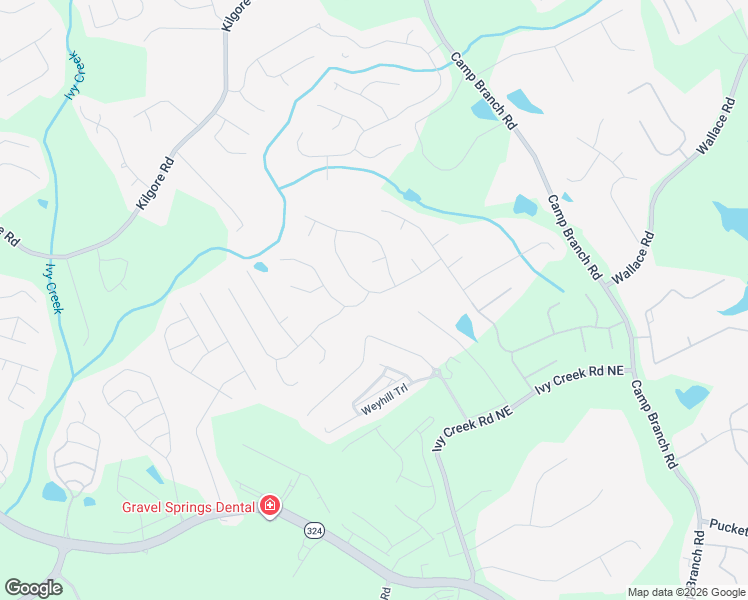 map of restaurants, bars, coffee shops, grocery stores, and more near 2547 Stone Manor Drive Northeast in Buford