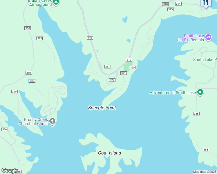 map of restaurants, bars, coffee shops, grocery stores, and more near 82 County Road 322 in Crane Hill