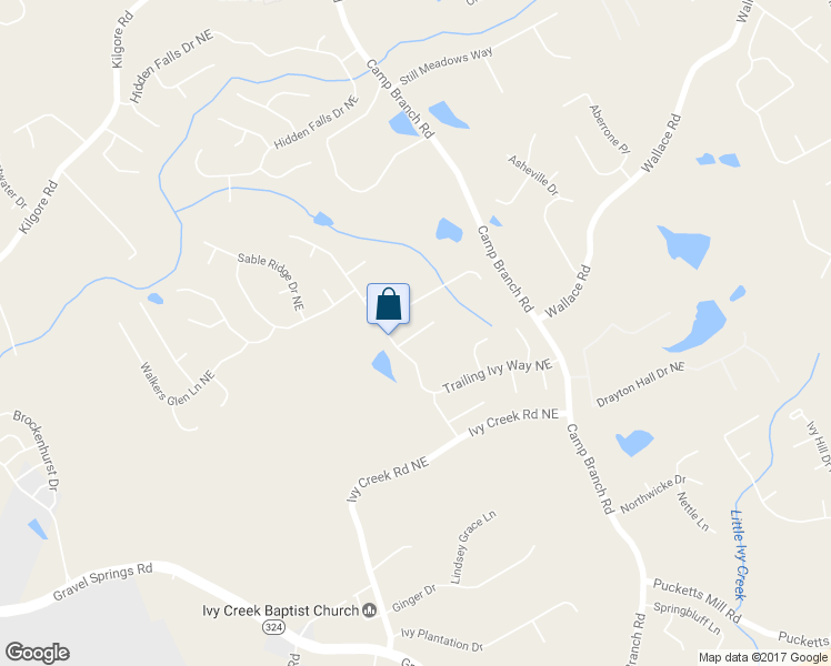 map of restaurants, bars, coffee shops, grocery stores, and more near 2922 Heart Pine Way Northeast in Buford