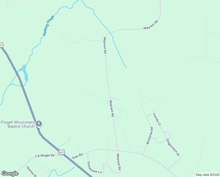 map of restaurants, bars, coffee shops, grocery stores, and more near 5495 Mayrant Road in Rembert