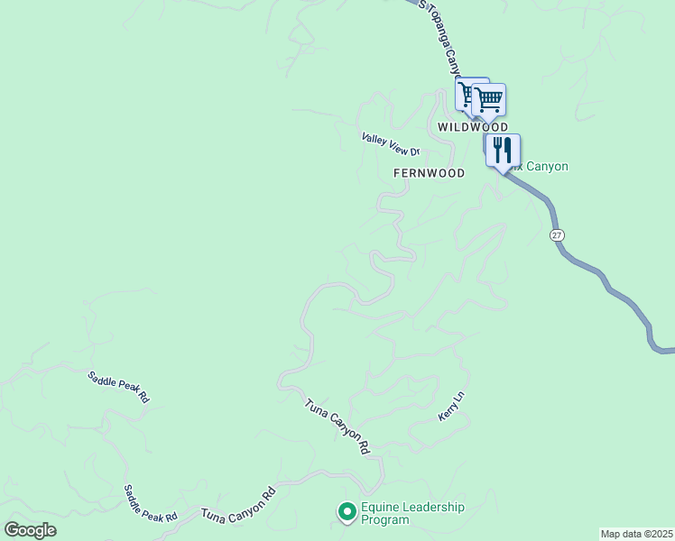 map of restaurants, bars, coffee shops, grocery stores, and more near 1555 Fernwood Pacific Drive in Topanga