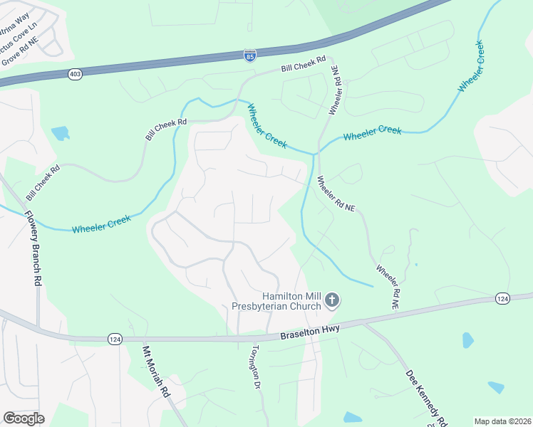 map of restaurants, bars, coffee shops, grocery stores, and more near 5122 Heartland Tr Northeast in Hoschton