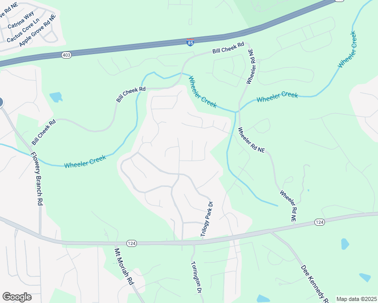 map of restaurants, bars, coffee shops, grocery stores, and more near 1554 Heartland Path Northeast in Hoschton