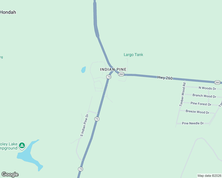 map of restaurants, bars, coffee shops, grocery stores, and more near Arizona 73 in Whiteriver