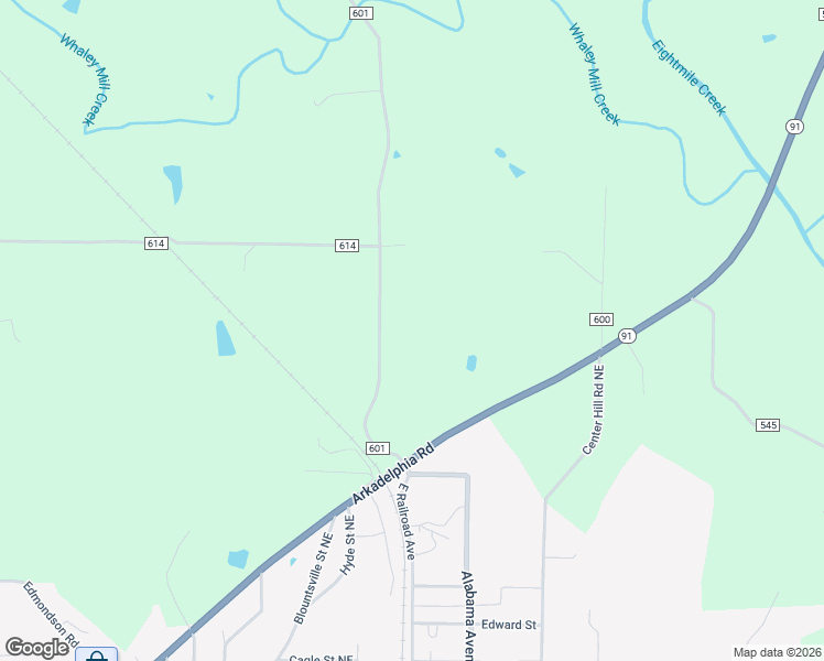map of restaurants, bars, coffee shops, grocery stores, and more near 6365 County Road 601 in Hanceville